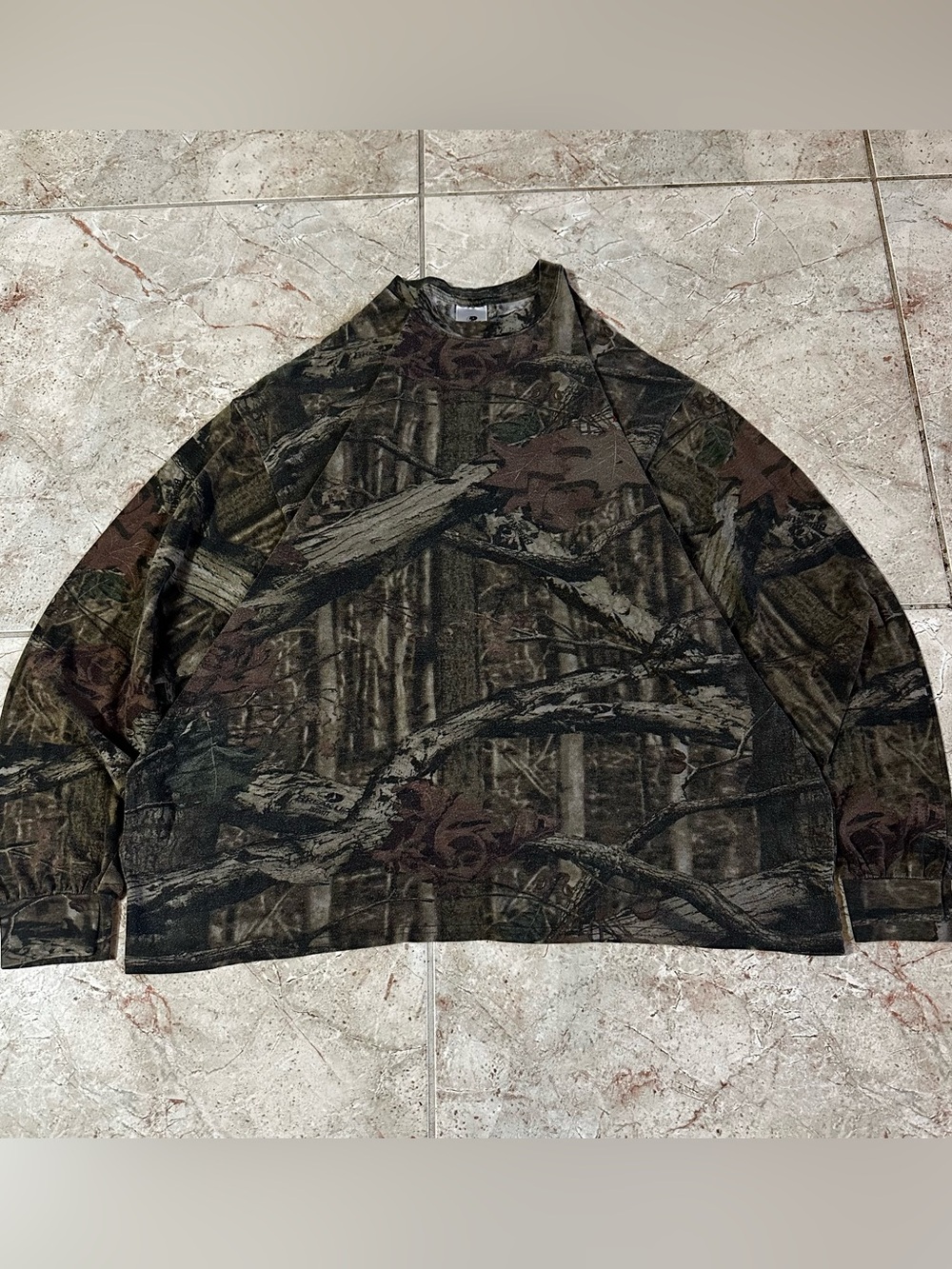 Mossy Oak Woodland Camo Crewneck Sweatshirt - Green/Brown/Black XXL